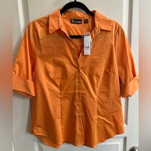 NY&Co Short Sleeve Button-up Top - Size Medium - NWT